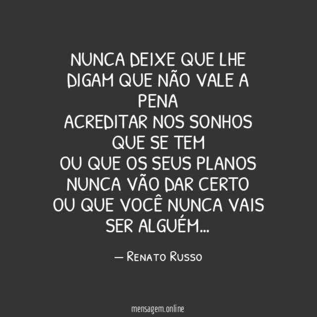 Não deixe