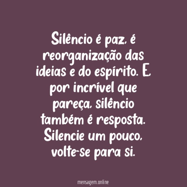 Cultivando o Silêncio