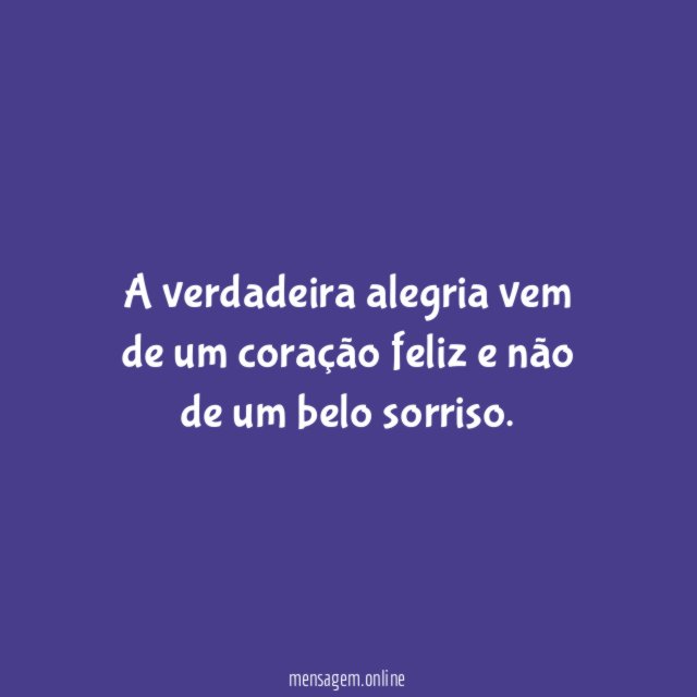A verdadeira Alegria