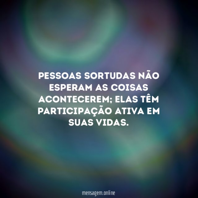 Faça sua sorte!