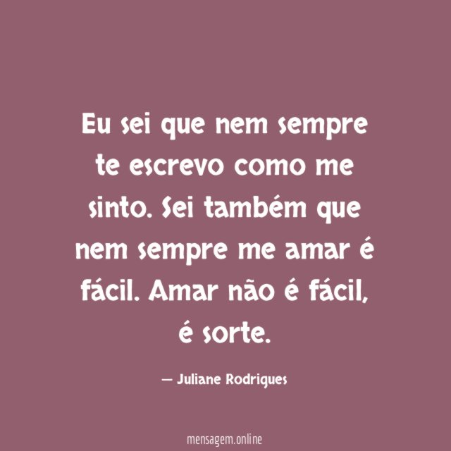 Amar é sorte
