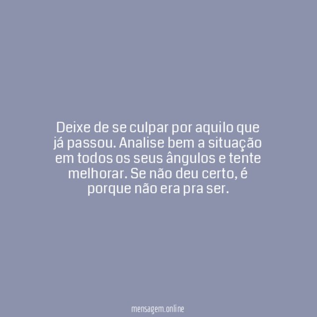 Não se culpe