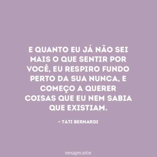 Do querer…