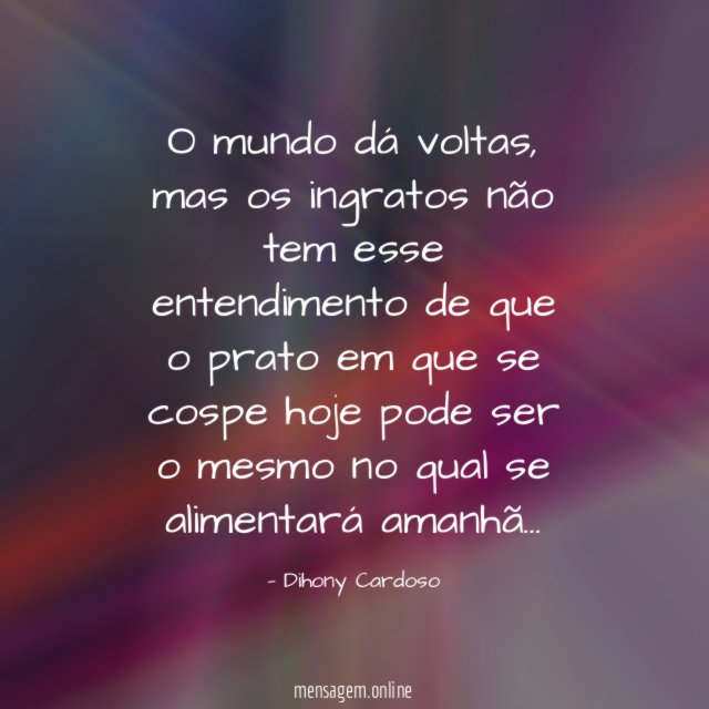 O mundo dá voltas