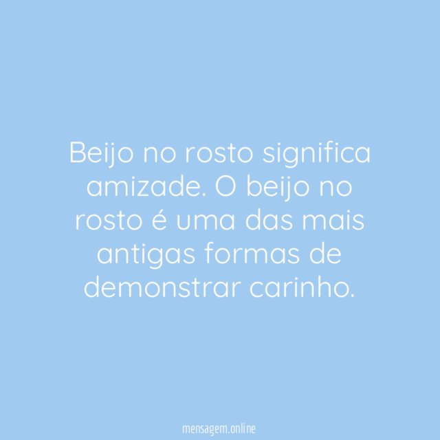 Beijo no Rosto