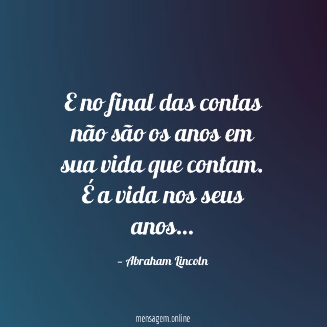 Vida aos seus anos