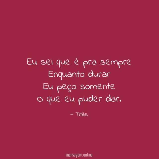 Porque eu sei que é amor