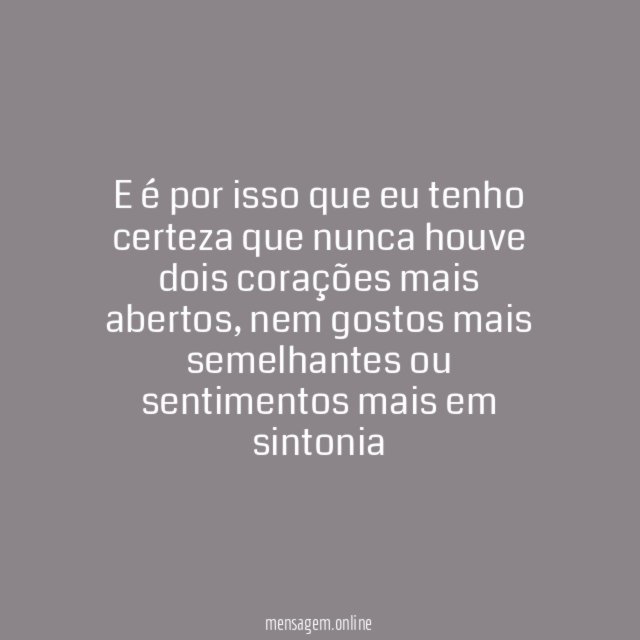 Nossa sintonia
