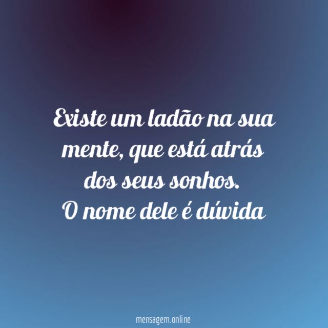 Existe um ladão na sua mente