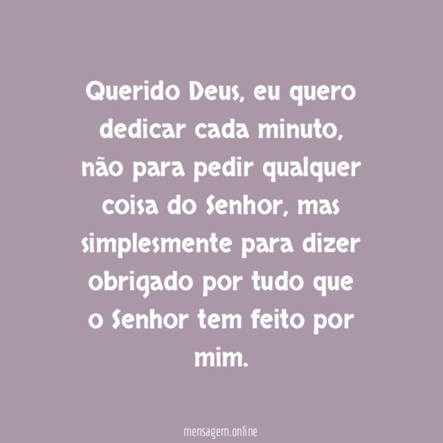 Querido Deus
