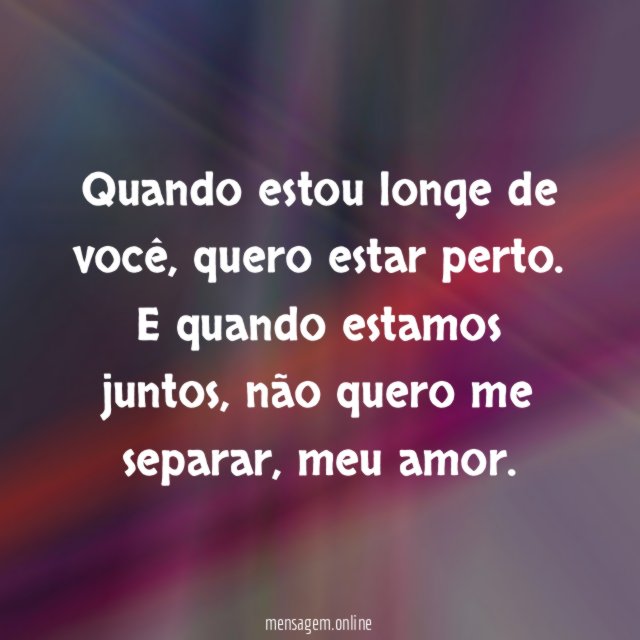 Quando estou longe de você