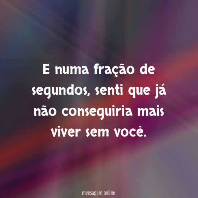 E numa fração de segundos