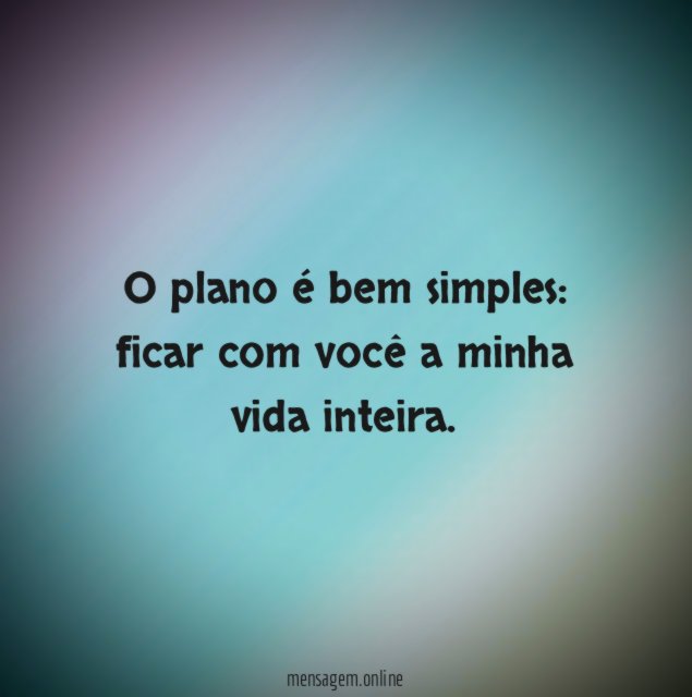 O plano é bem simples
