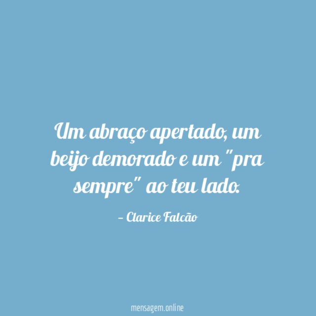 Um abraço apertado