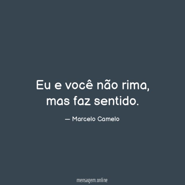 Eu e você não rima