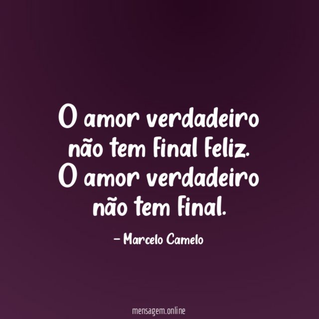 O amor verdadeiro não tem final feliz