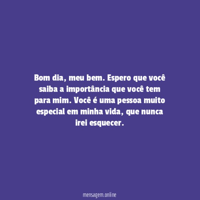 Bom dia