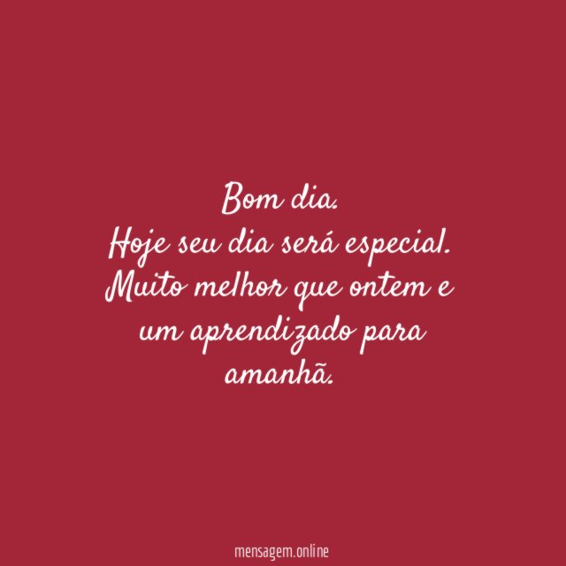Bom dia