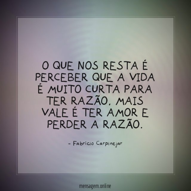 O que nos resta é perceber que a