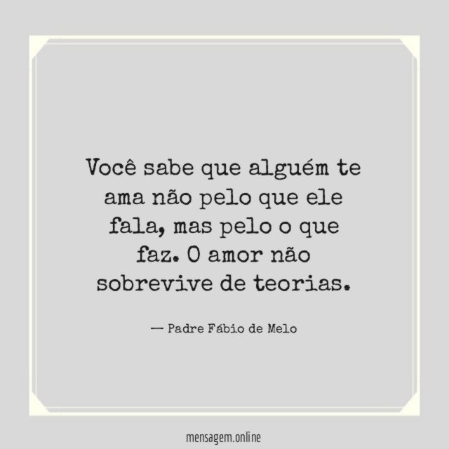 Você sabe que alguém te ama não pelo