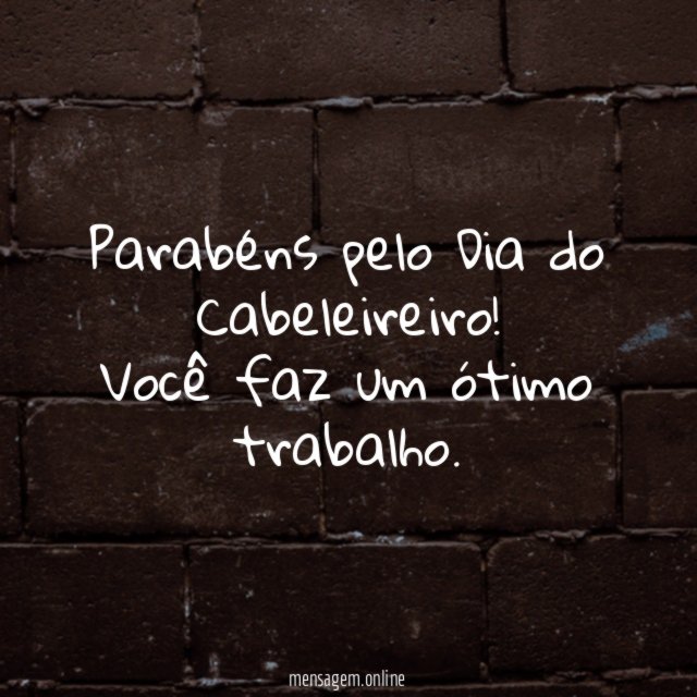Parabéns pelo Dia do Cabeleireiro