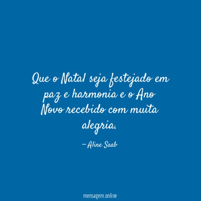 Que o Natal seja festejado em paz
