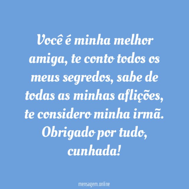 Você é minha melhor amiga