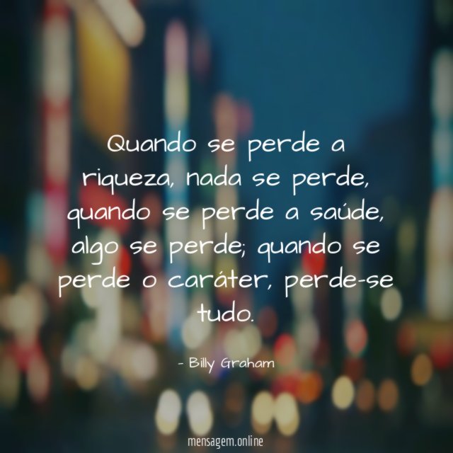 Quando se perde a riqueza