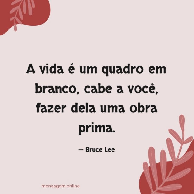 A vida é um quadro em branco