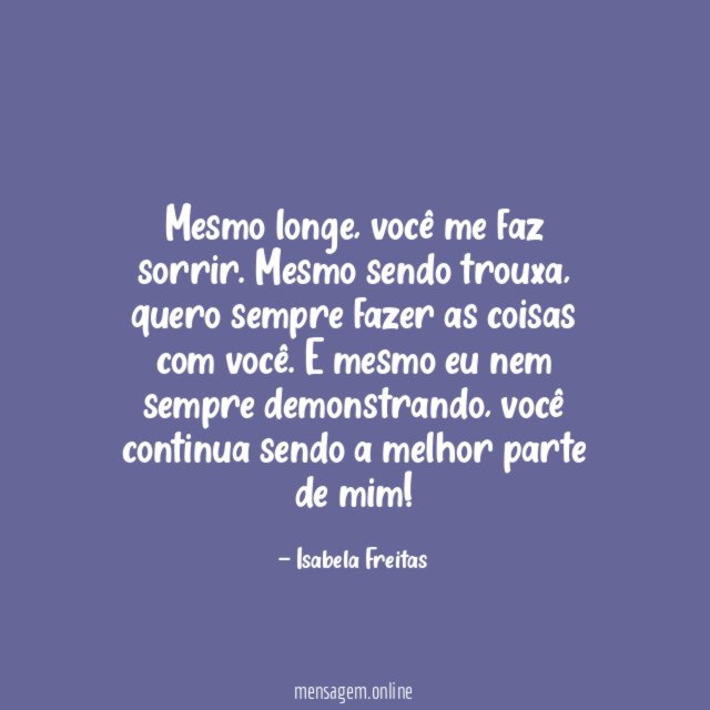 Mesmo longe