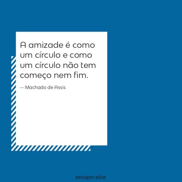 A amizade é como um círculo e como