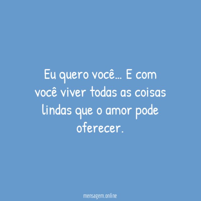 Eu quero você