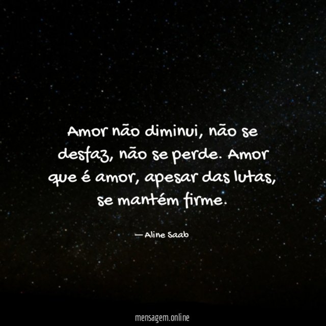 Amor não diminui