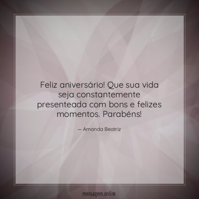 Feliz aniversário