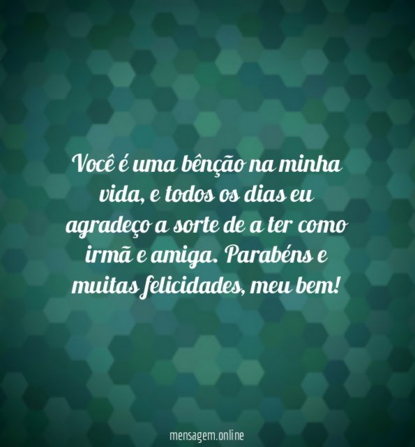 Você é uma bênção na minha vida