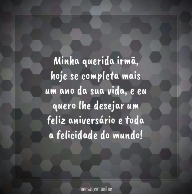 Minha querida irmã