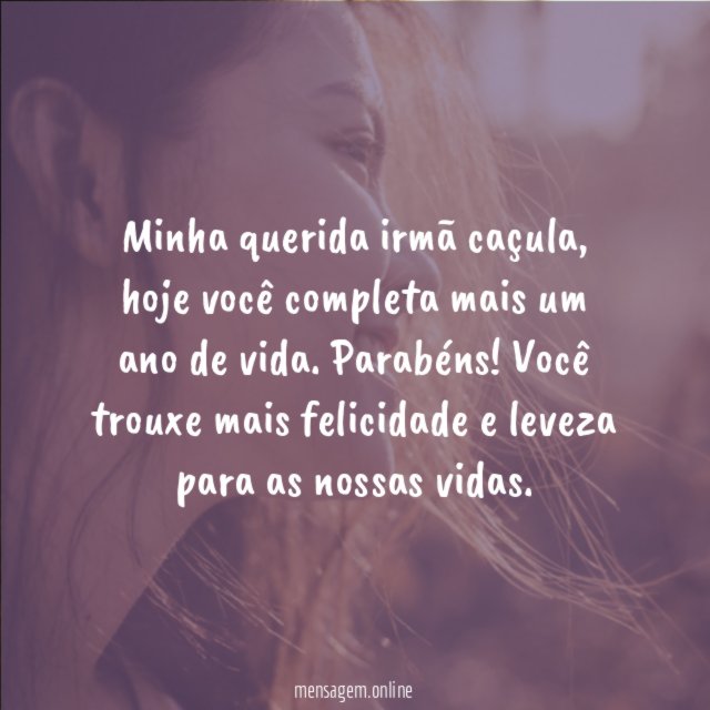 Minha querida irmã caçula