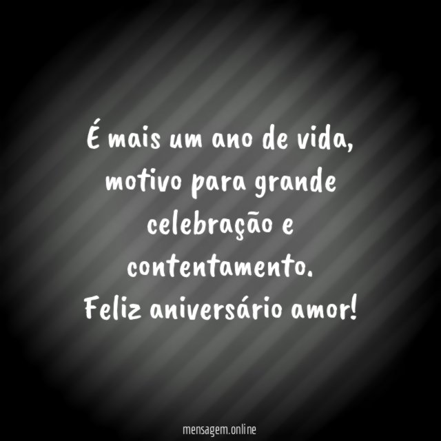 É mais um ano de vida