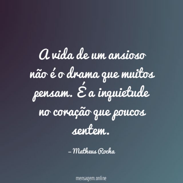 A vida de um ansioso não é o drama que muitos pensam