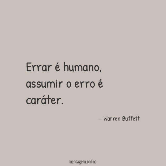 Errar é humano