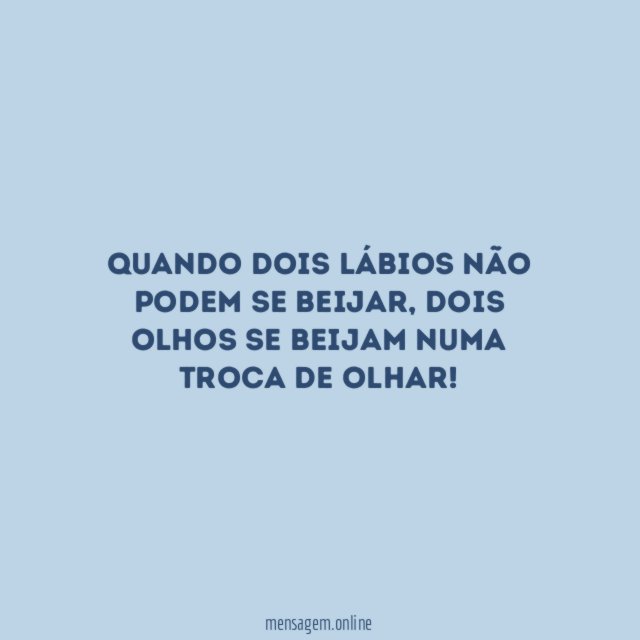 Quando dois lábios não podem se beijar