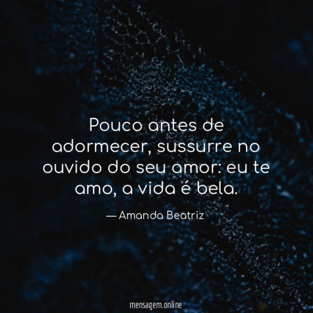 Pouco antes de adormecer