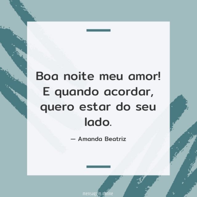 Boa noite meu amor