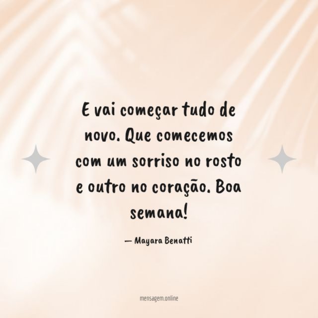 E vai começar tudo de novo