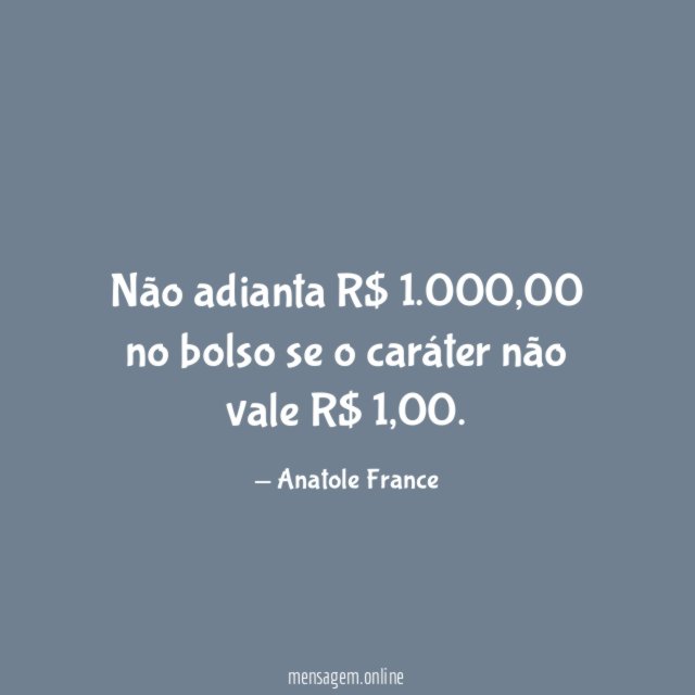 Não adianta R$ 1