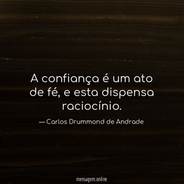 A confiança é um ato de fé