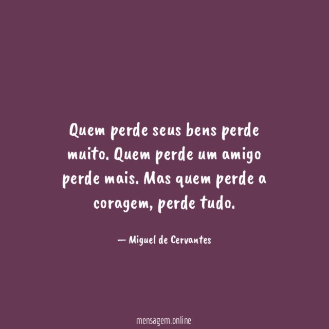 Quem perde seus bens perde muito