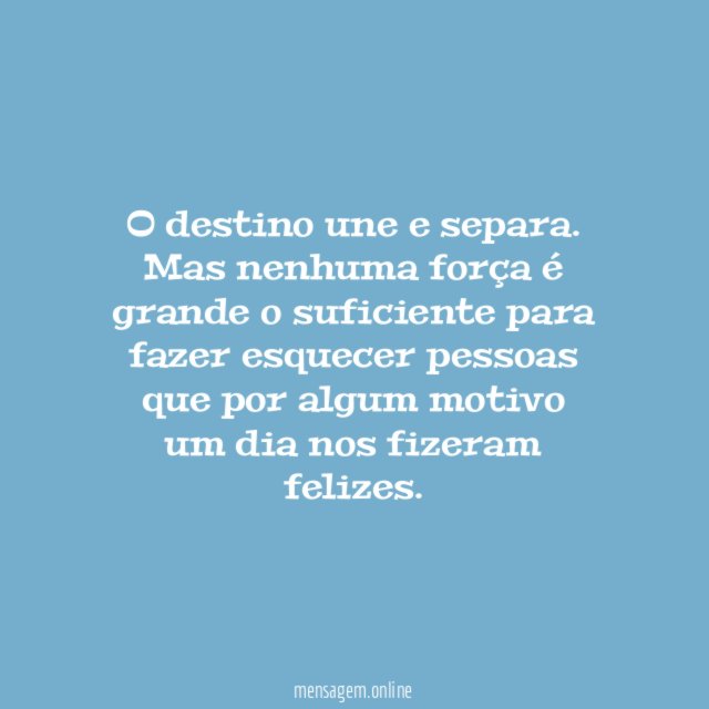 O destino une e separa
