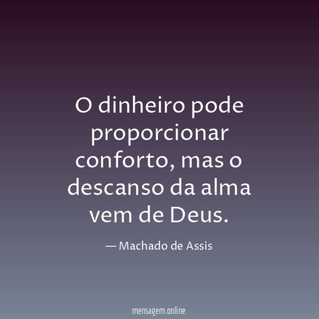 O dinheiro pode proporcionar conforto