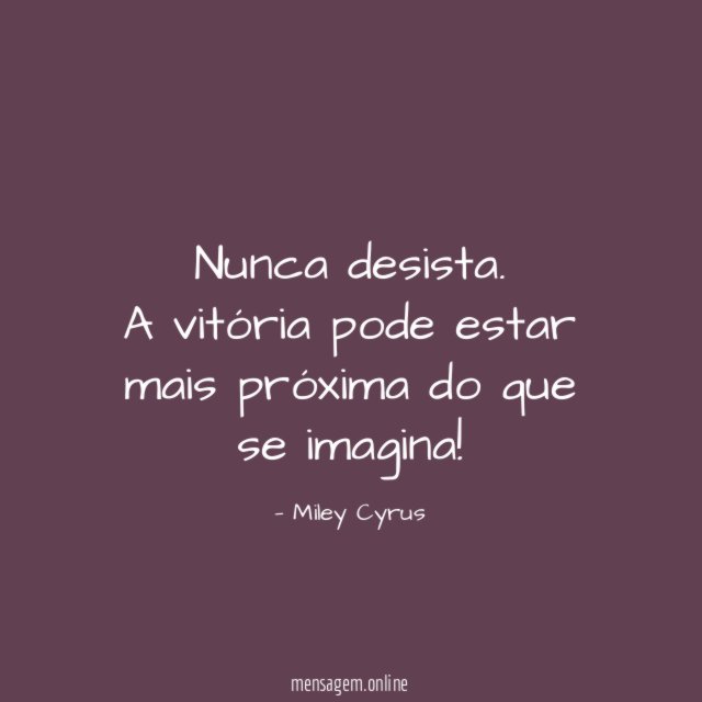 Nunca desista
